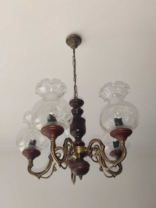 Candeeiro de teto com 5 focos