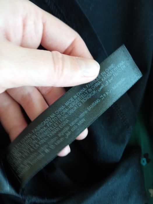 Czarny bawełniany longslave Massimo Dutti xs