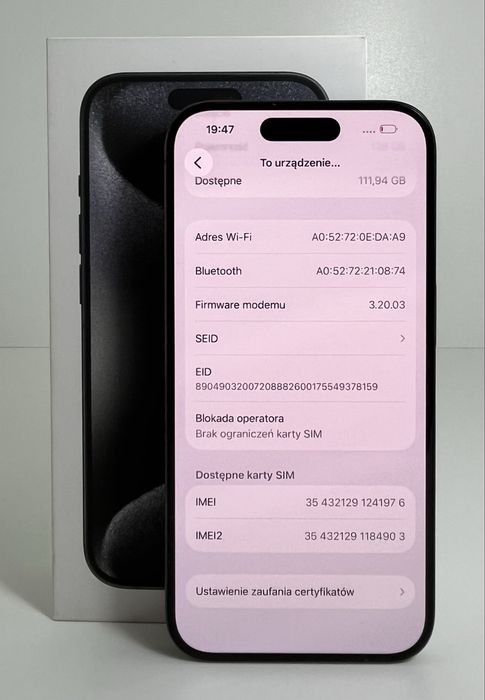  iPhone 15 Pro - 128GB - IDEALNY STAN!!