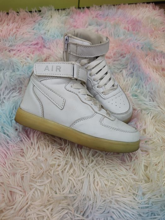 Buty białe za kostkę unisex r.32