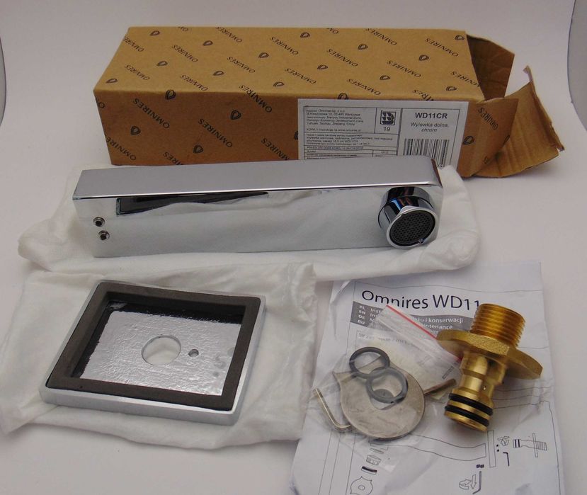 Wylewka wannowa WD11 Omnires CHROM 8 # fabr. NOWA - Kompletne - Okazja
