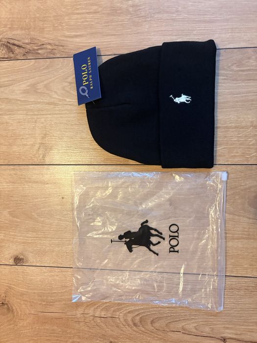 Czapka Zimowa Polo Ralph Lauren czarna z metką