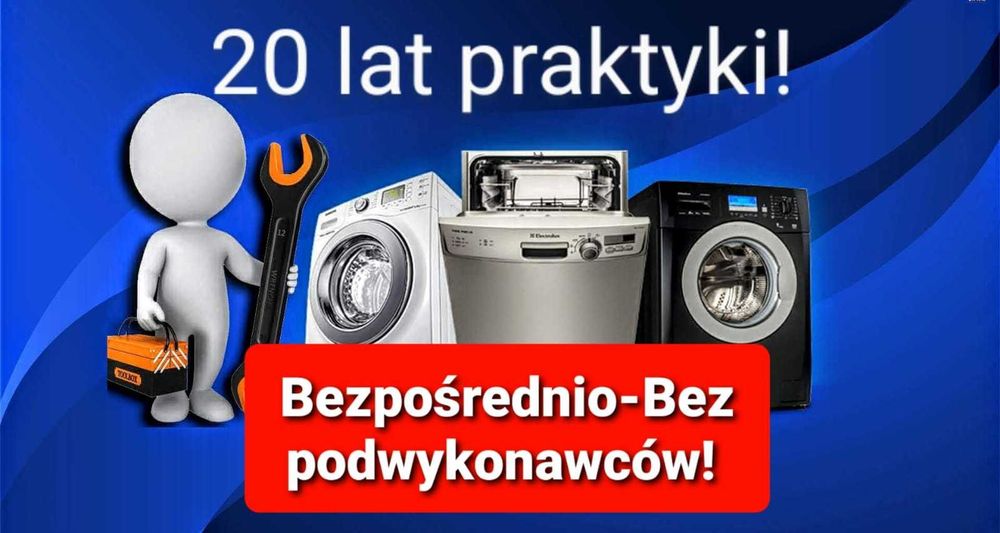 Dziś lub jutro! Serwis,naprawa zmywarek,pralek,lodówek-cała WARSZAWA