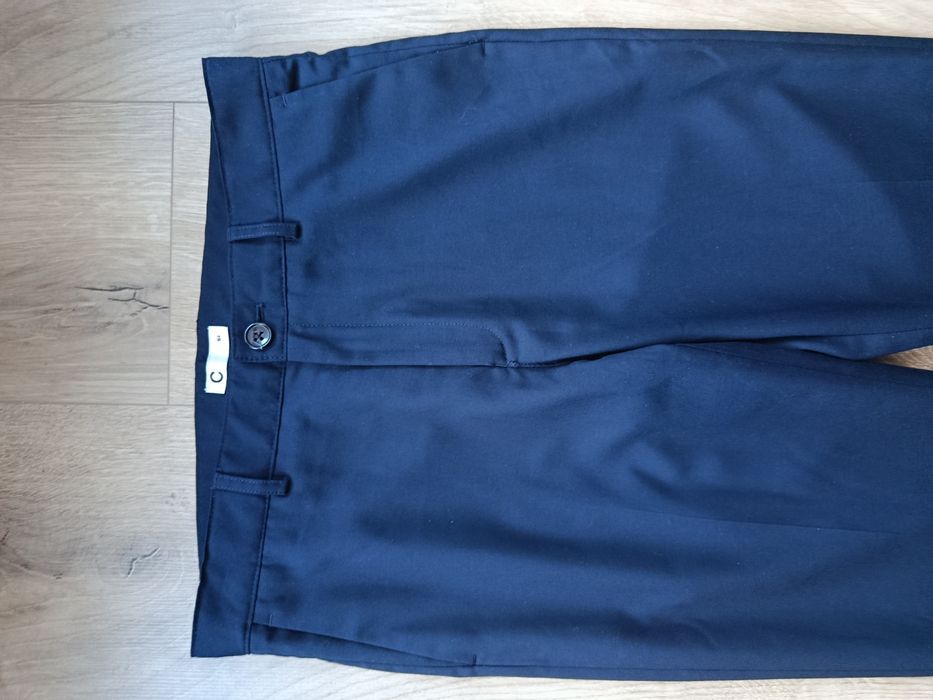 Granatowe spodnie garniturowe Cubus r.164