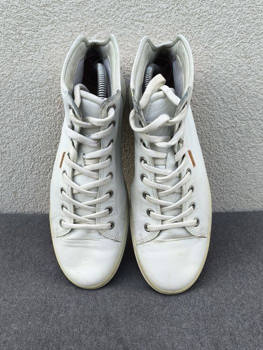 Ecco Soft 7 Damskie Tenisówki / Trampki Wysokie White Rozmiar 40