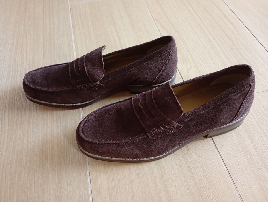 Mokasyny Męskie Zamszowe John White Nowe Rozmiar 8