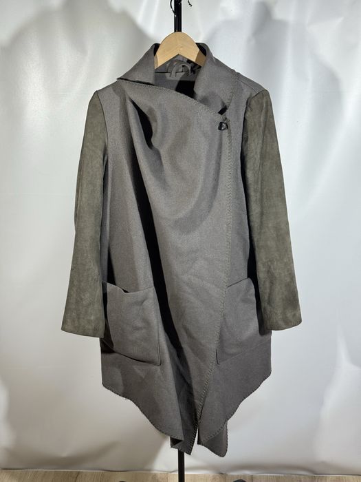 Пальто тренч мантія All Saints Max Mara Balenciaga замша та шерсть