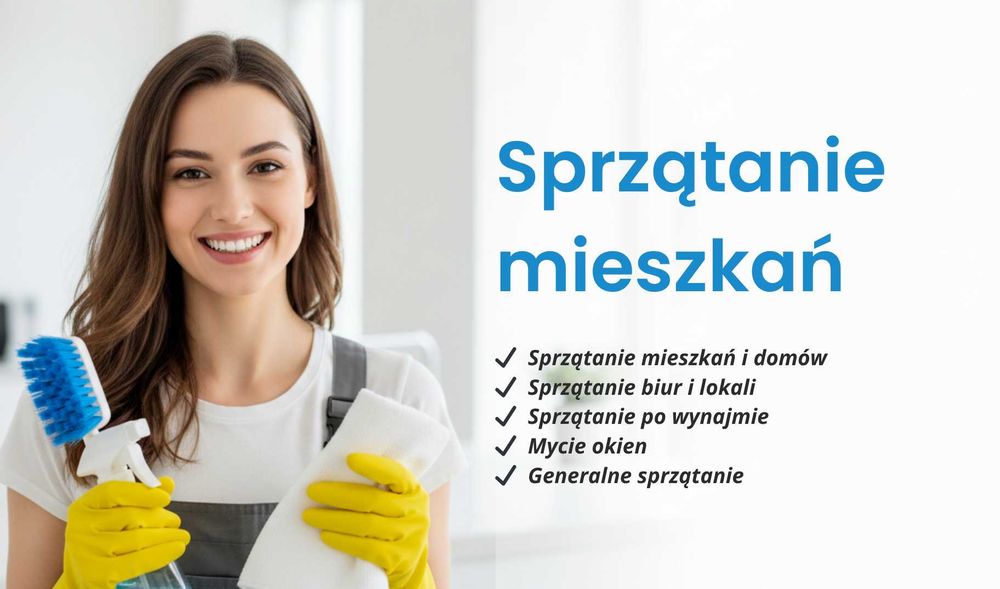 Sprzątanie mieszkań, domór i biur