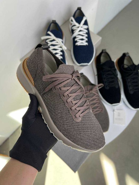 Мужские кроссовки Brunello Cucinelli кеды Брунелло Кучинелли три цвета