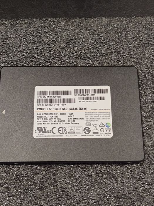 SSD Samsung PM871 128GB 2.5” SATA III | Sprawny | OEM HP