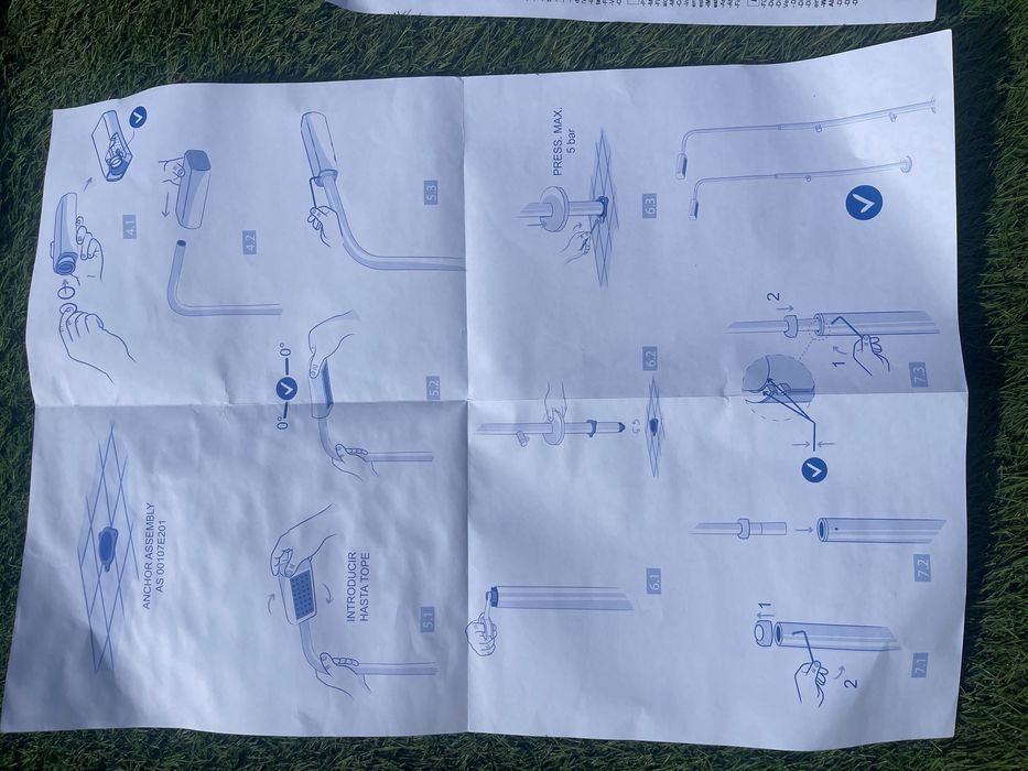 Chuveiro com lava pés, em aço inoxidável (Astrapool)