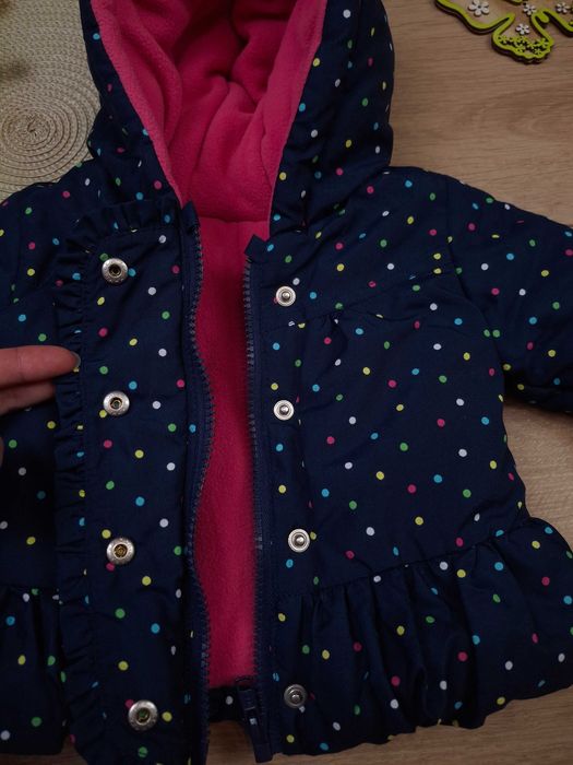 Дитяча тепла демісезонна курточка 3-6 міс для дівчинки