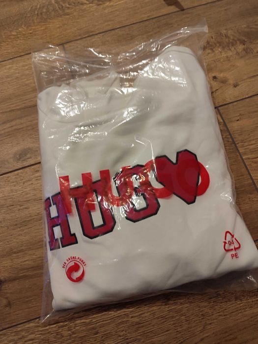 Nowa meska bluza Hugo Boss XXL kaptur kangurka bawełna walentynki