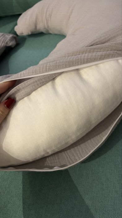 Rogal Poduszka do Karmienia Muślin Szara