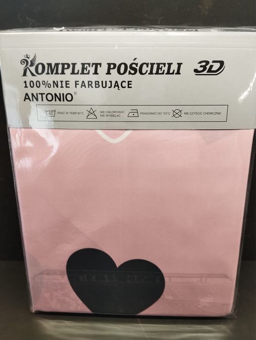 Komplet pościeli 140x200 Aml-1176 Antonio serduszka