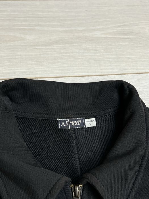 Чоловіча вінтажна кофта зіпка armani jeans big logo