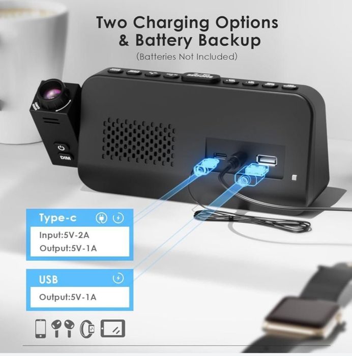 Radio budzik z projektorem