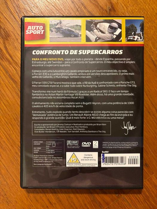 DVD Confronto de Supercarros