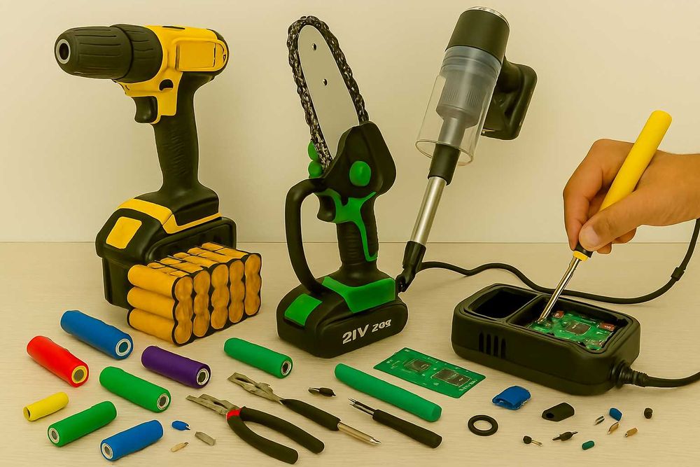 Перепакування та ремонт акумуляторів для інструменту. Ремонт ДБЖ.