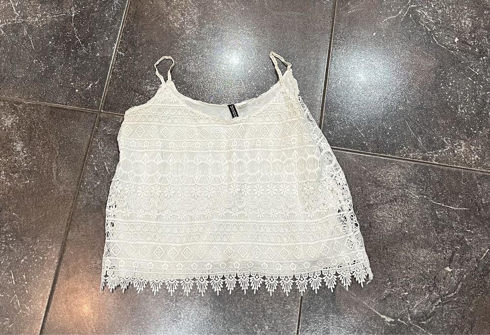 Майка біла кружево H&M
