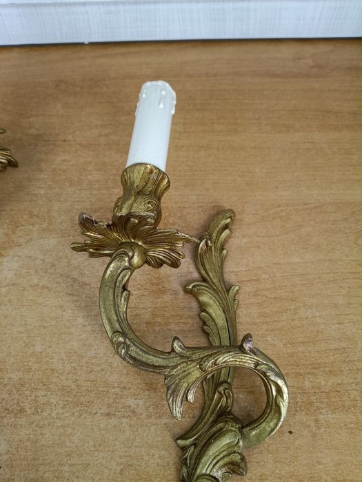 Para dekoracyjnych kinkietów w stylu rococo – 35 cm