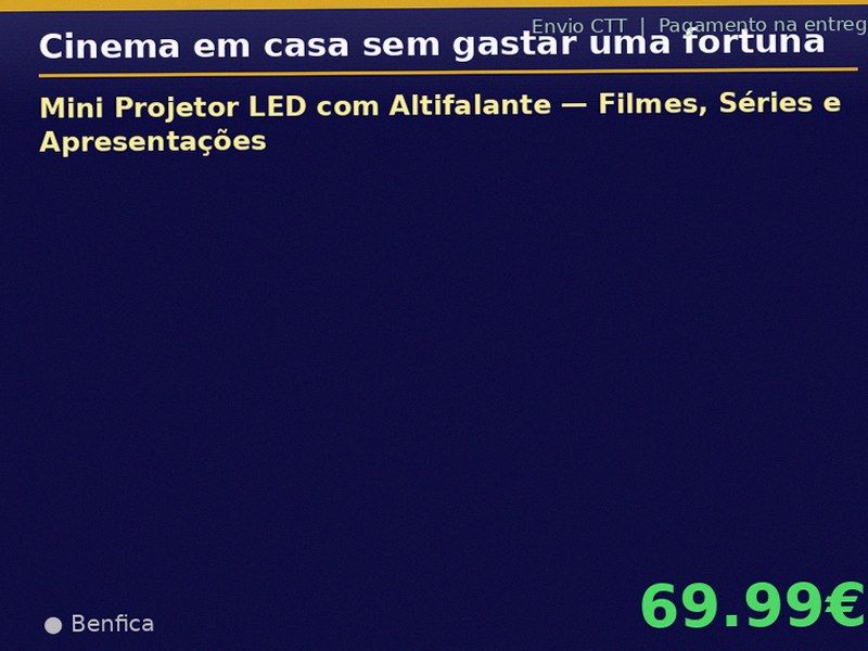 Mini Projetor LED com Altifalante — Filmes, Séries e Apresentações