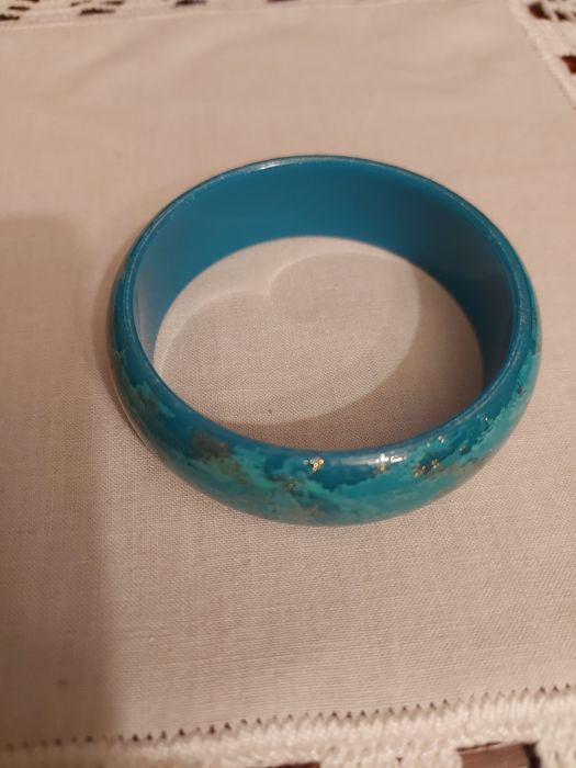 Pulseira Italiana matizada de Verde e Dourado.