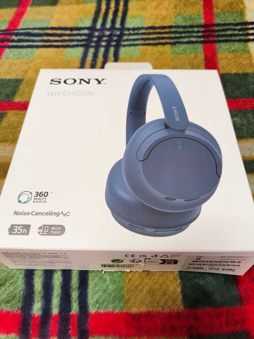 Бездротові навушники SONY WH-CH720N Blue з шумопоглинанням