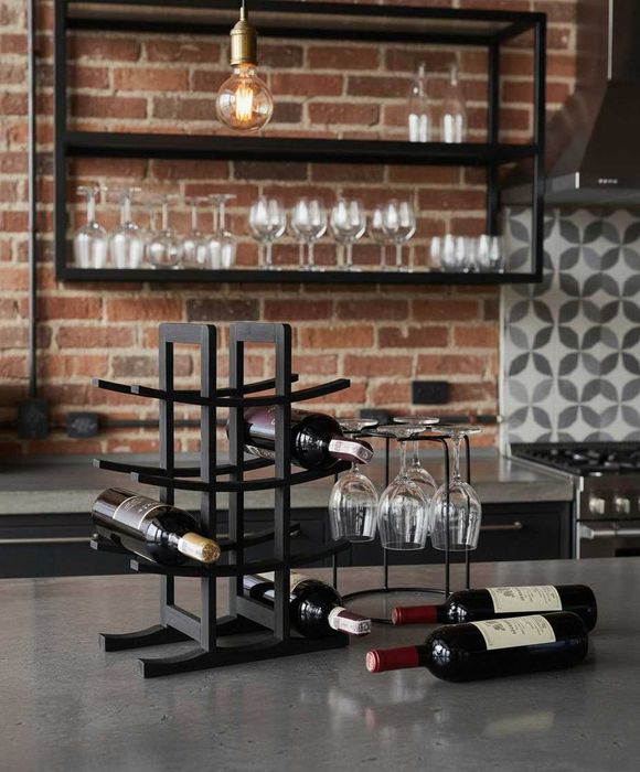 Bambusowy Stojak na Wino Regał Półka na 12 Butelek Nowoczesny