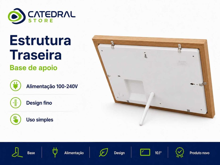 Moldura Digital FRAMEO 10.1" Denver Madeira Carvalho