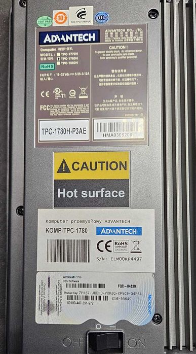 Komputer przemysłowy Advantech TPC-1780, PPC-4211W,  TPC-2140WP.