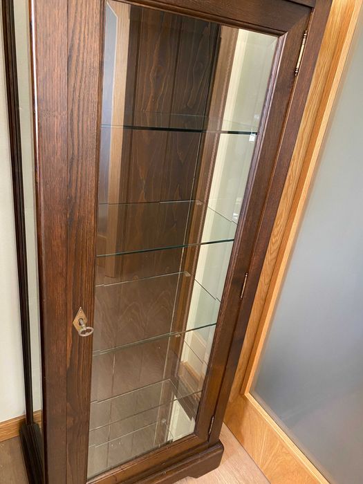 Vitrine madeira castanho maciça