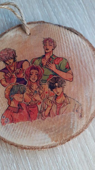 Decoração madeira árvore natal Saja Boys Kpop demon hunters ornamento