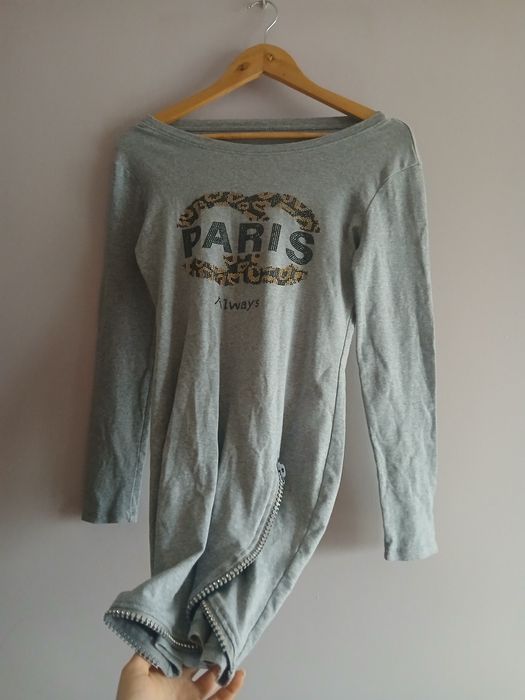 Szara bluzka tunika Paris S/M