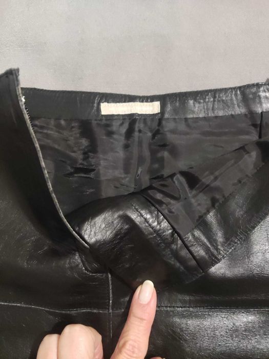 Saia de cabedal Massimo Dutti mulher nova