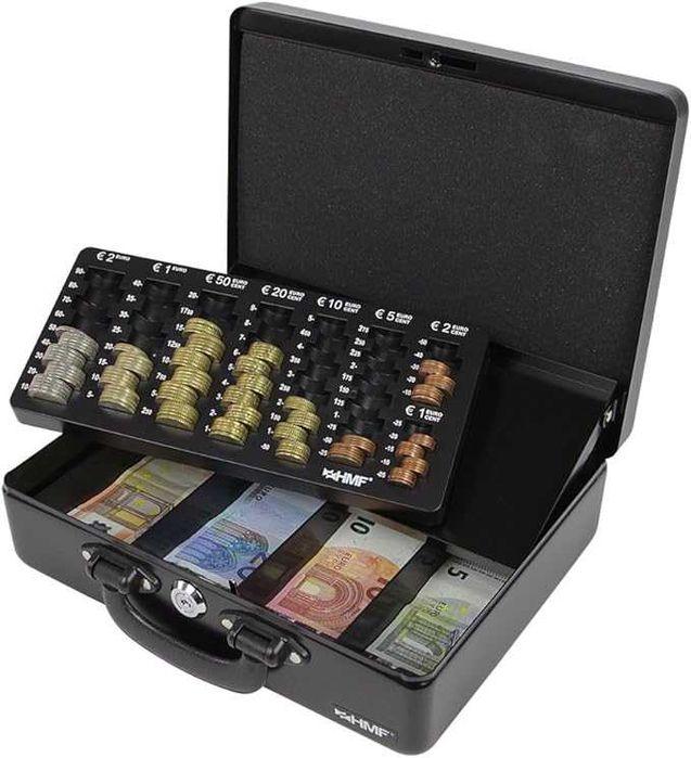 Caixa de fluxo para contar e transportar dinheiro