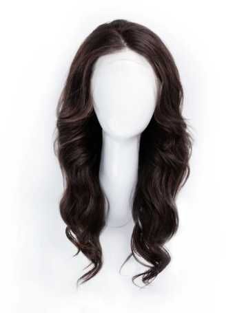 Peruka Lace Front 18" chocolate brown - 100% Prawdziwe Włosy