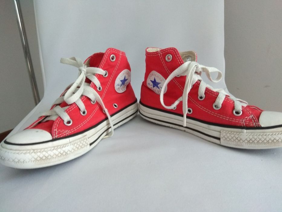 Conversy oryginalne trampki wysokie czerwone wiązane All Star 32