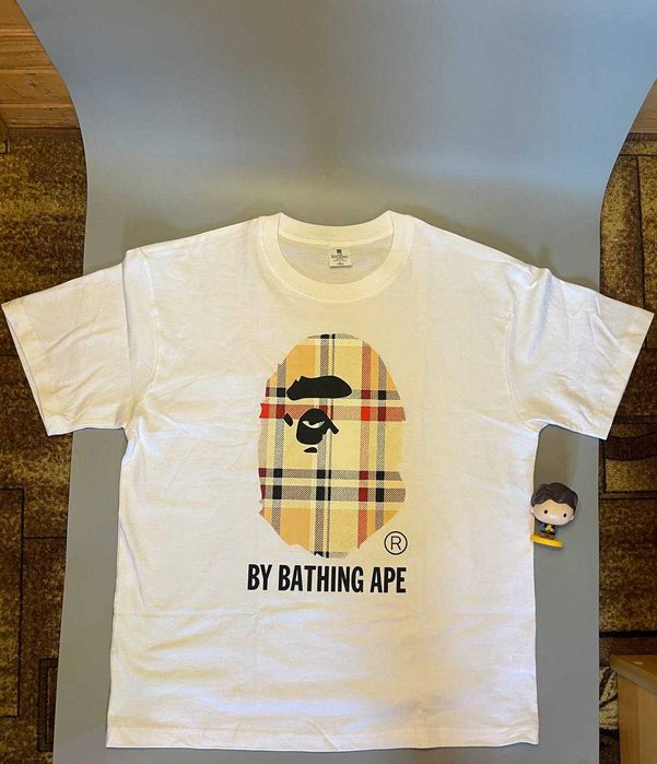 [БЕЗ ПЕРЕДОПЛАТ] Футболка Burberry x Bape (BLACK,WHITE)