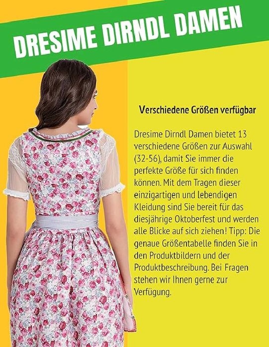 Nowa damska sukienka / bawarska / Oktoberfest /kostium ! XL ! 4426-XL!