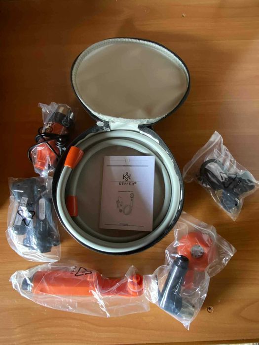 KESSER® Prysznic kempingowy, pompka, 2x akumulator 2200mAh, kabel USB