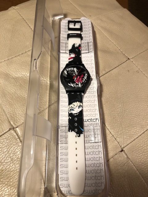 Relogio Swatch Windy Bunny art collection SUOZ112 RARO NOVO