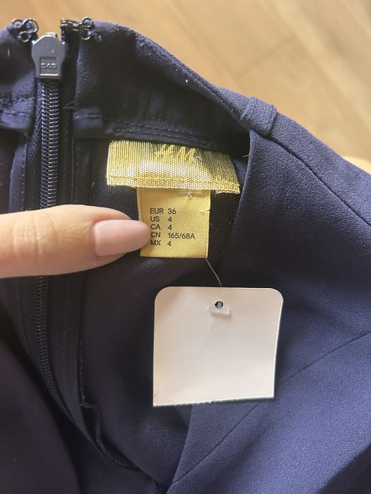 Kombinezon damski elegancki wyjściowy 34/36 granatowy