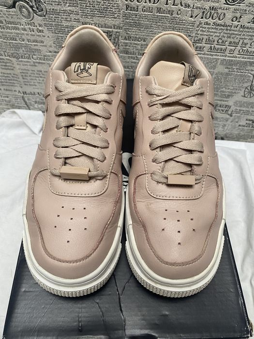 Nike Air Force 1 Low Pixel Particle Beige pudrowy róż sneakersy