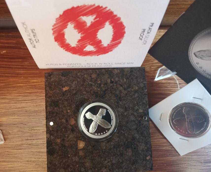 Moeda prata Xutos e pontapés proof