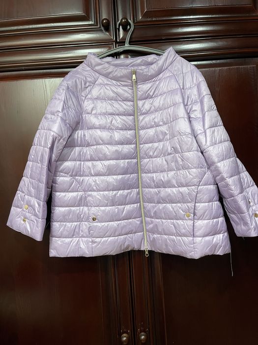 Жіноча весіння куртка з рукавом 3/4, дуже легка, світло бузкового коль