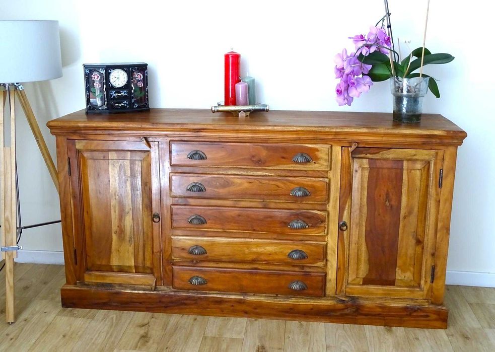 Kolonialna komoda / bieliźniarka z drewna egzotycznego - AlmiDecor