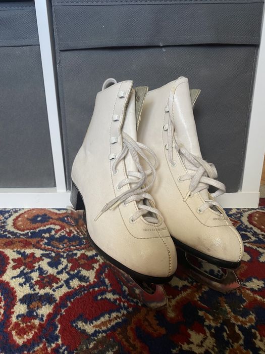 Łyżwy figurowe dziecięce Polsport PRL, rozmiar 21.5/33.5, białe