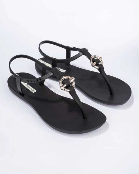 Ipanema Sandal Class japonki damskie modne czarne ze złotym r. 37-42
