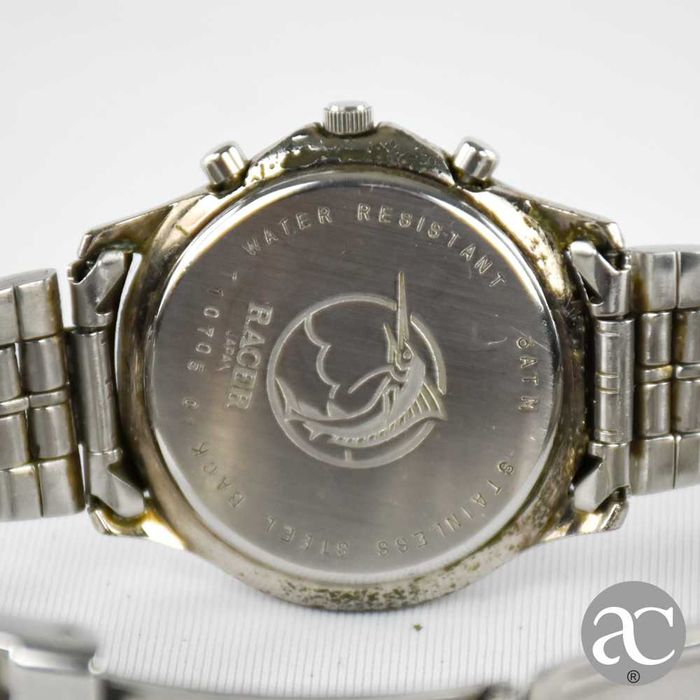 Relógio de pulso para homem RACER Japan Chronograph Water Resist 30M